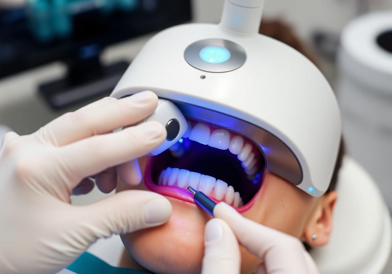 Scanner intraoral em uso